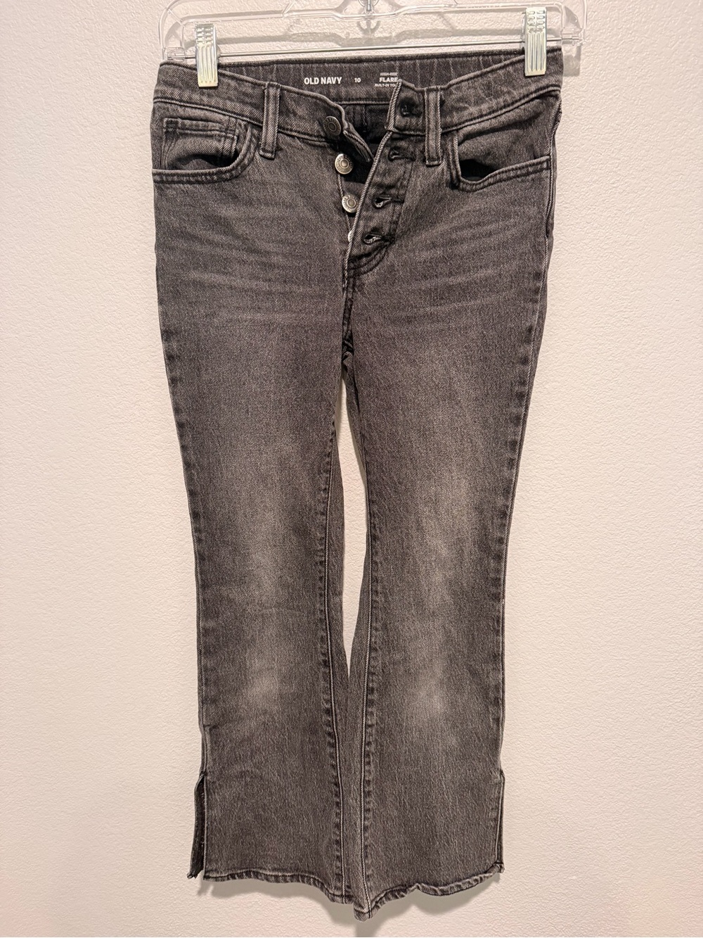 Old Navy Girls size 10 Black Gray Flare Jeans